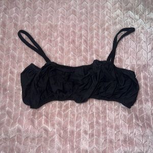Zara Black “Bag” Material Bra Top